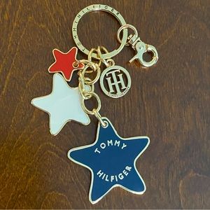 Tommy Hilfiger Red/White/Blue Star Metal Keychain